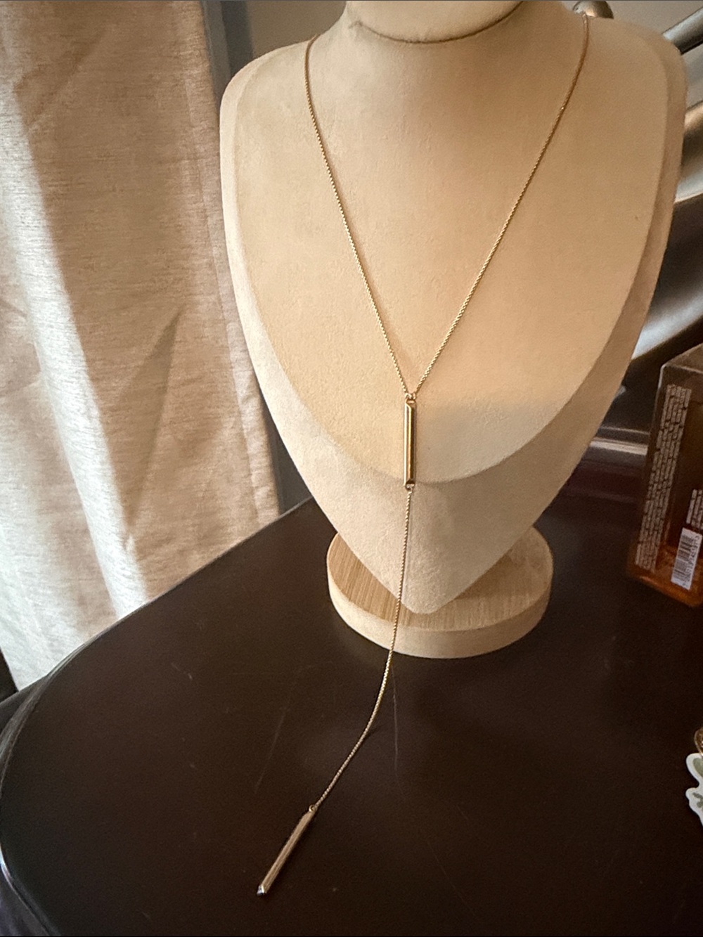 Kendra Scott Gold Bar Y-Drop Necklace